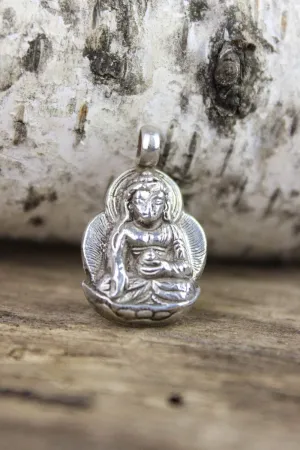 1 Inch Sterling Silver Shakyamuni Pendant