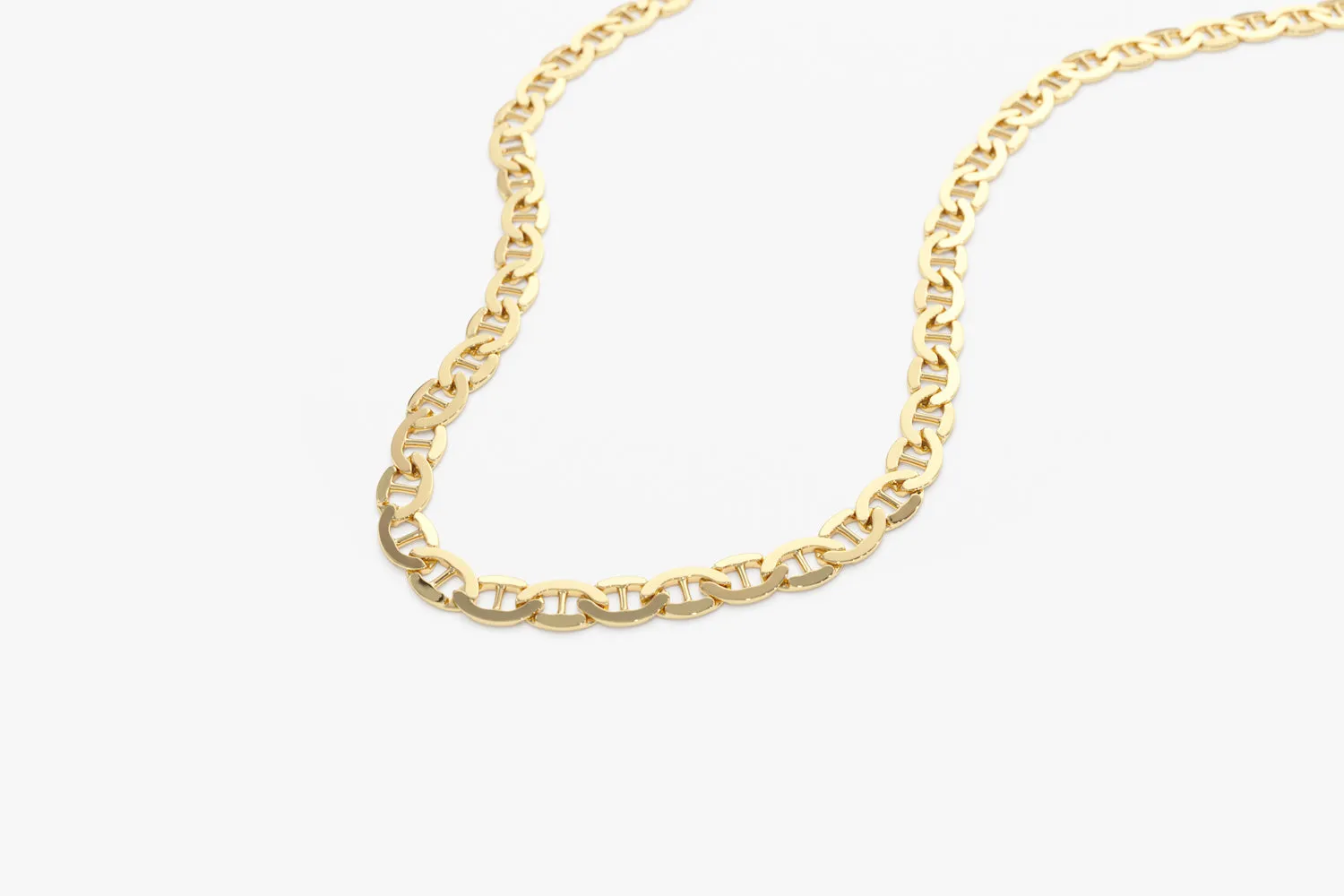 14k 3.5 MM Mariner Chain Link Necklace