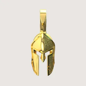 14k Gold Heroic Spartan Helmet Pendant