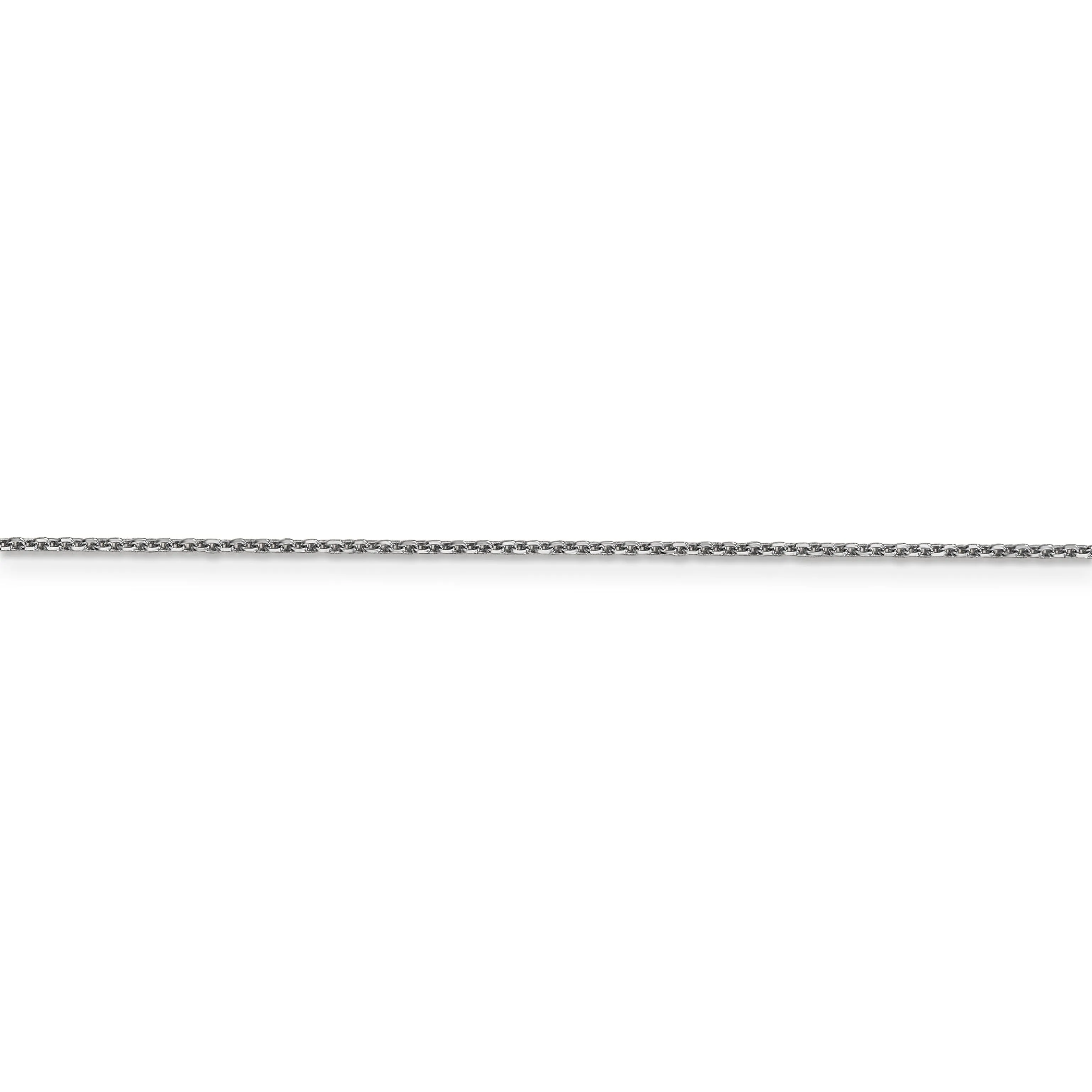 14k White Gold 0.95mm Solid D.C Cable Chain