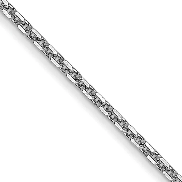 14k White Gold 0.95mm Solid D.C Cable Chain