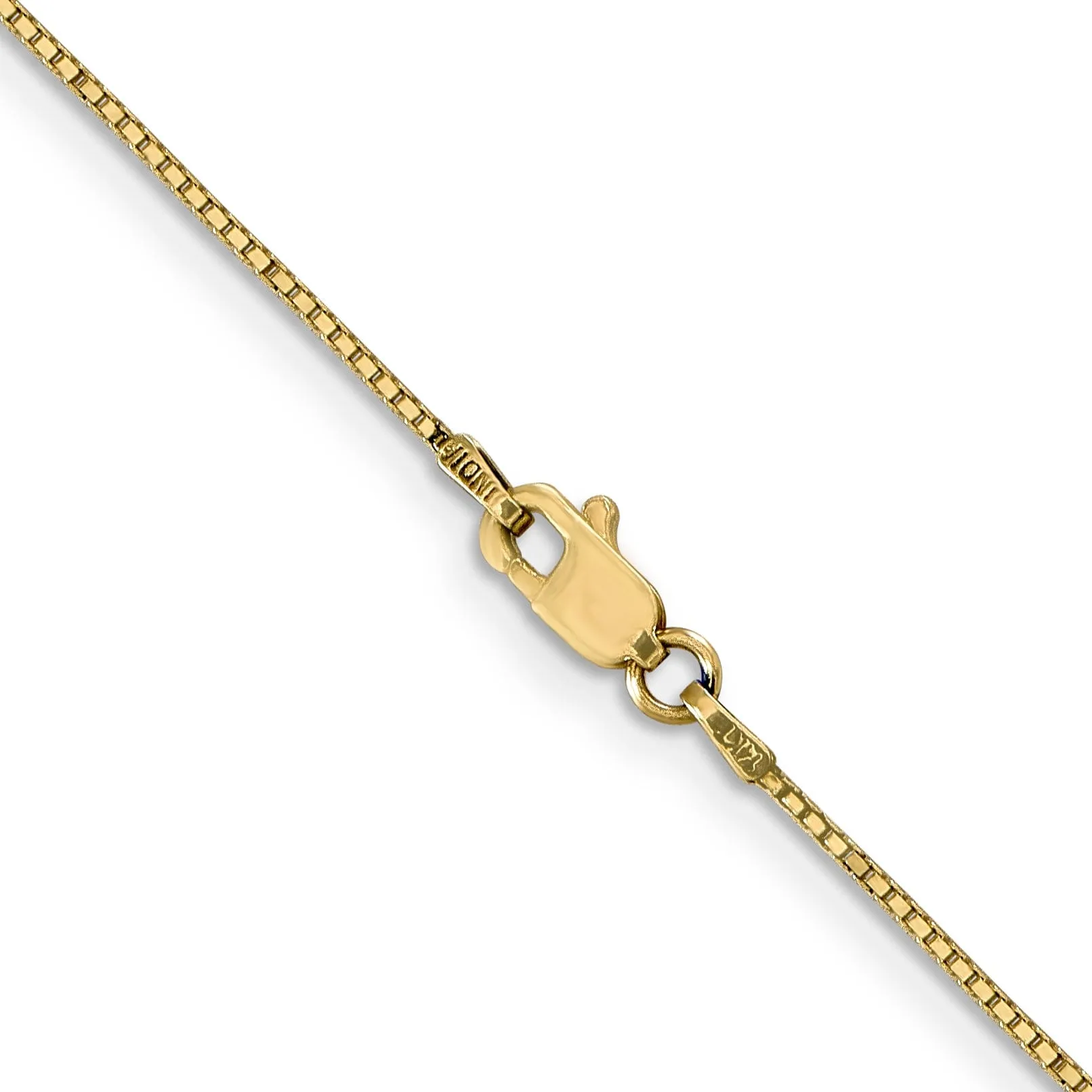 14k Yellow Gold 0.90mm Polish Solid Box Chain