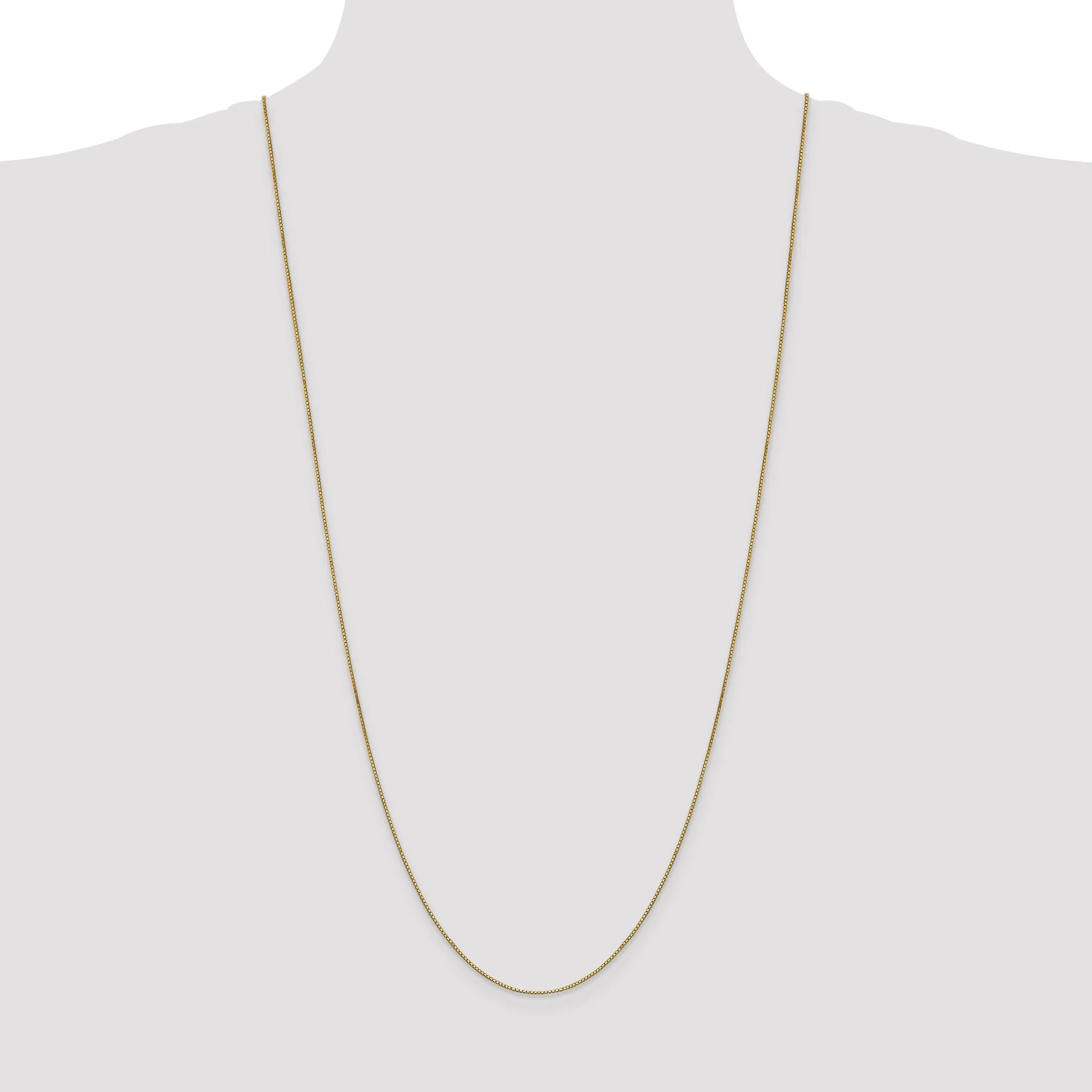 14k Yellow Gold 0.90mm Polish Solid Box Chain