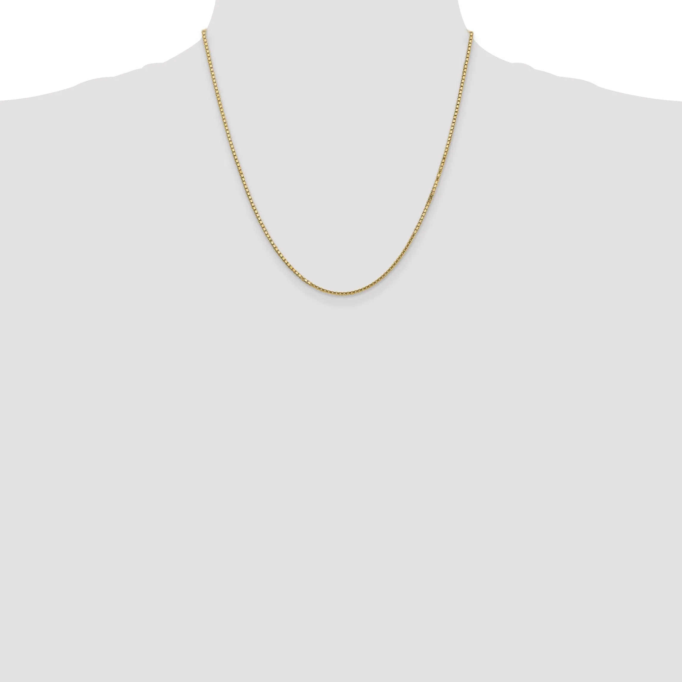 14k Yellow Gold 1.50mm Polish Solid Box Chain