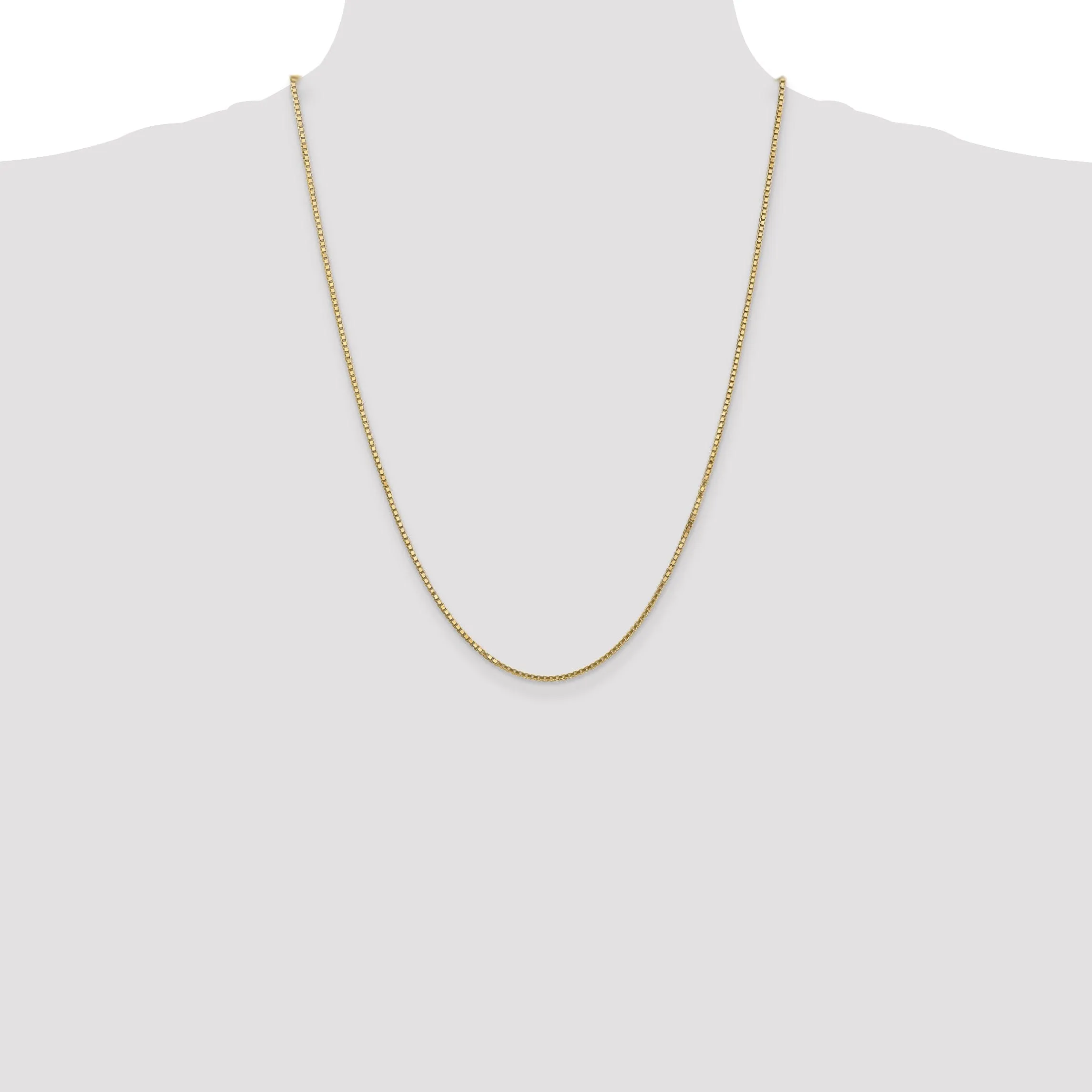 14k Yellow Gold 1.50mm Polish Solid Box Chain