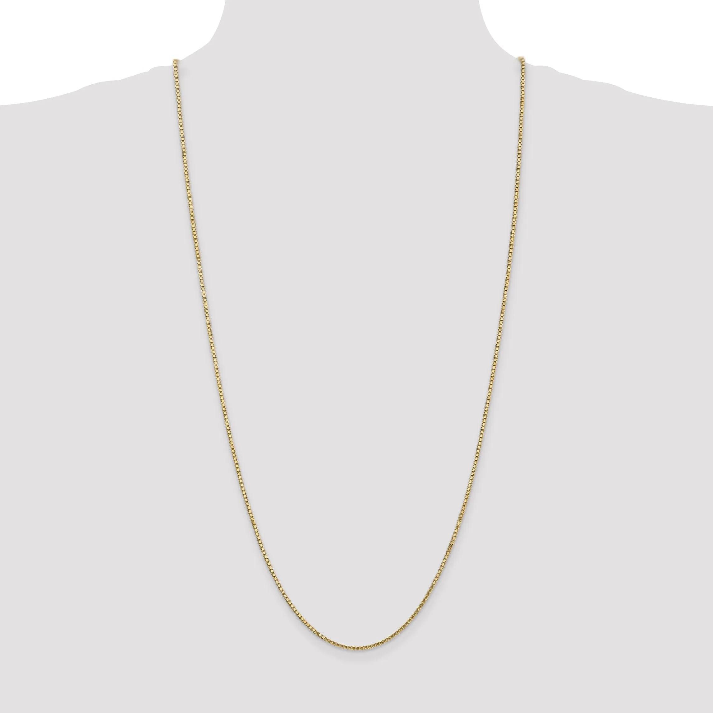 14k Yellow Gold 1.50mm Polish Solid Box Chain