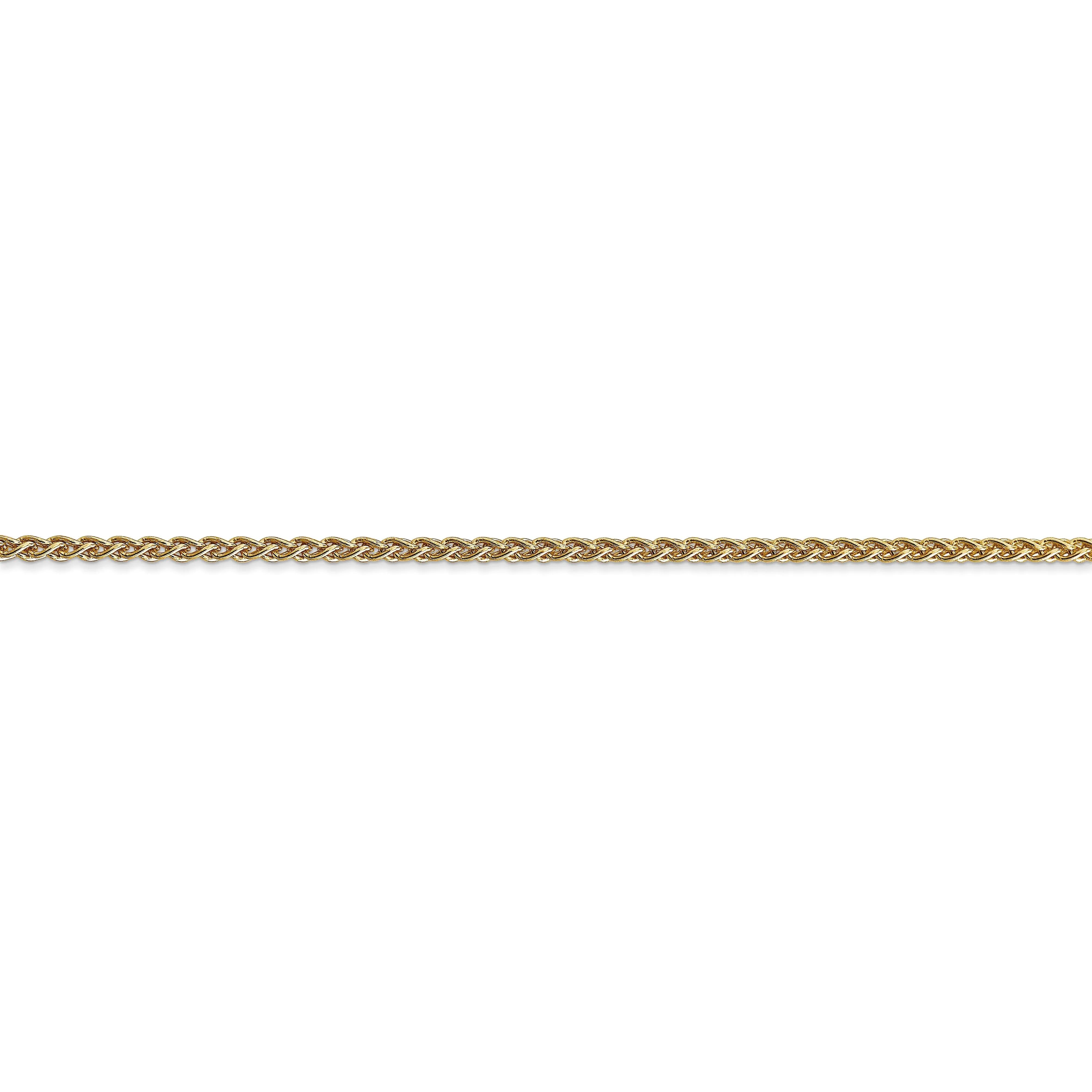 14k Yellow Gold 2.00m Solid Polished Spiga Chain