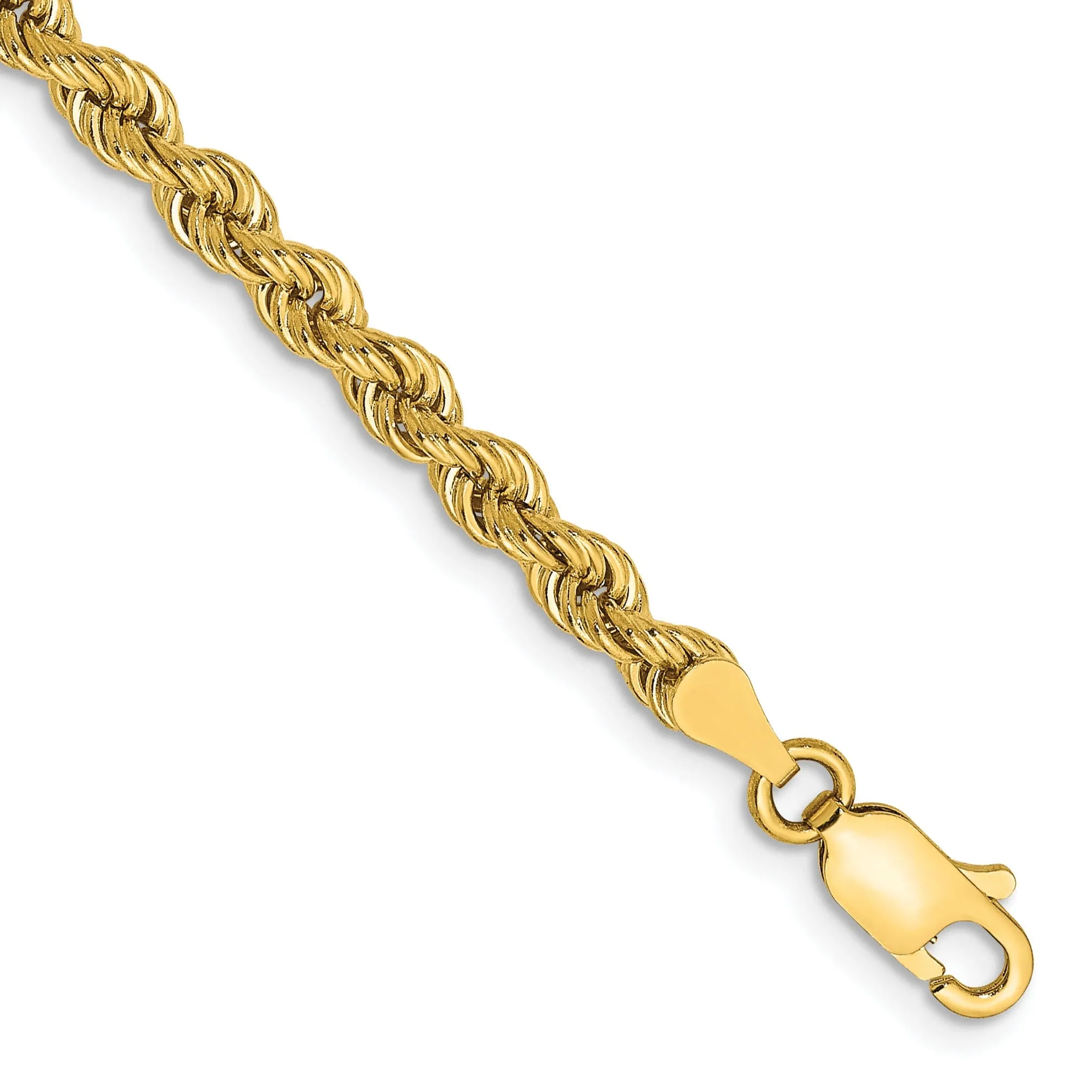 14k Yellow Gold 3.65-mm Handmade Rope Chain