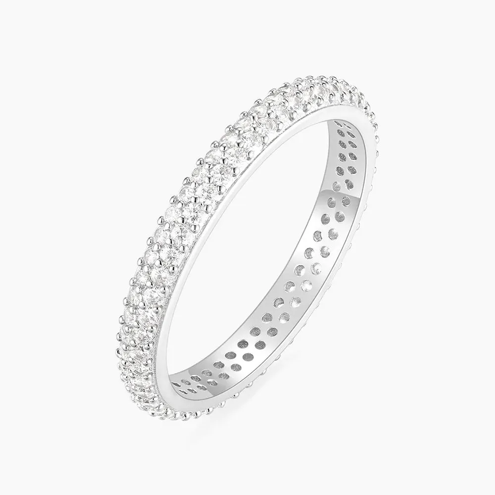 3mm Anniversary Double Row Eternity Wedding Ring