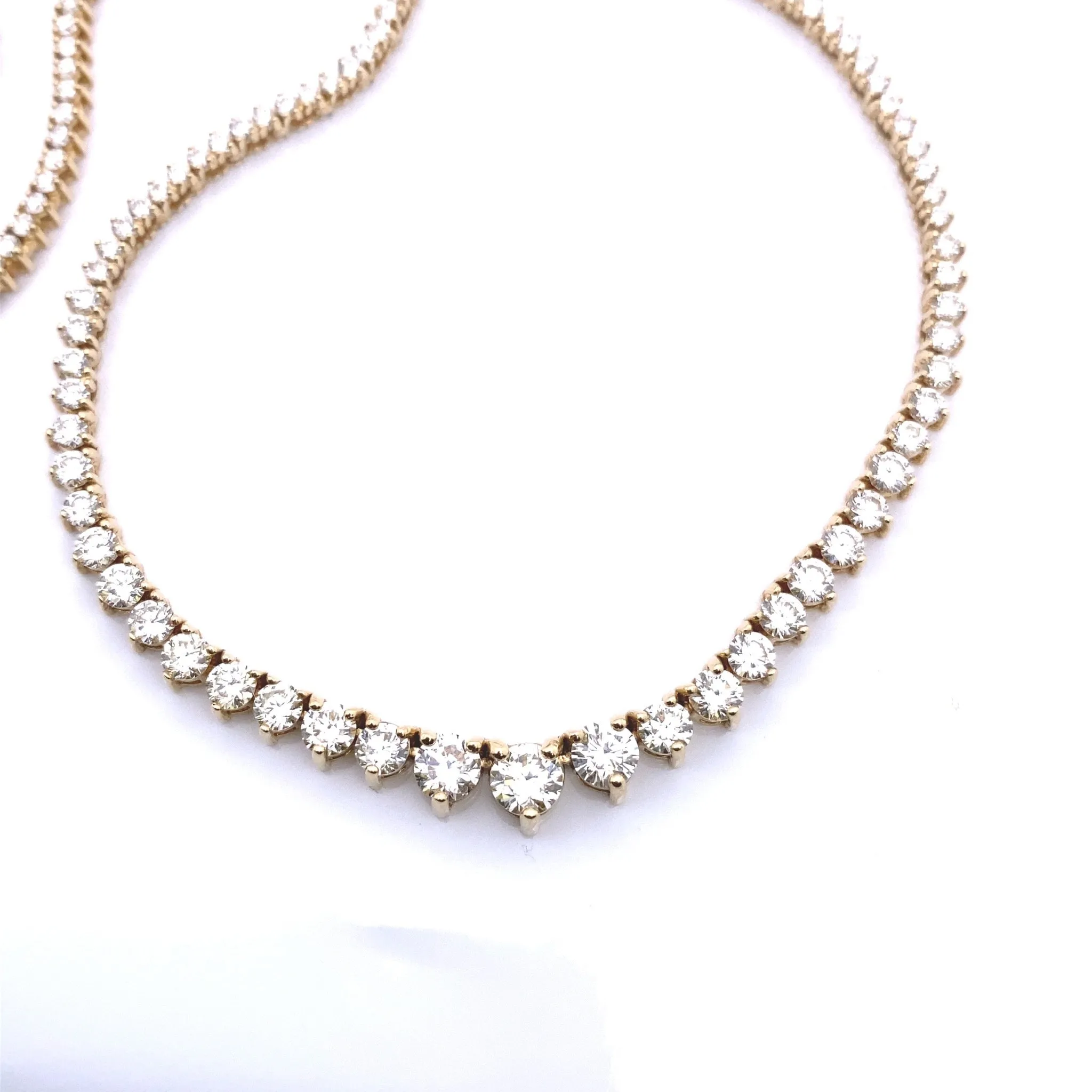 5ct Naturally Brilliant Graduated Diamond Tennis Necklace