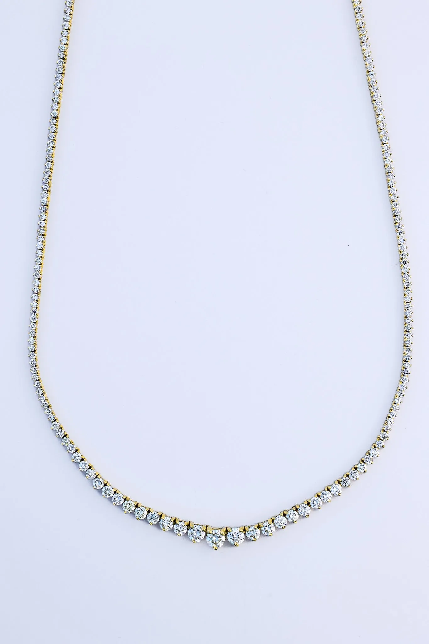 5ct Naturally Brilliant Graduated Diamond Tennis Necklace