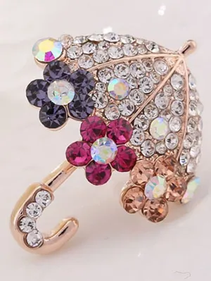 AAA Cubic Zirconia Brooches Classic Stylish Trendy Brooch Jewelry Gold For Daily Date for Women