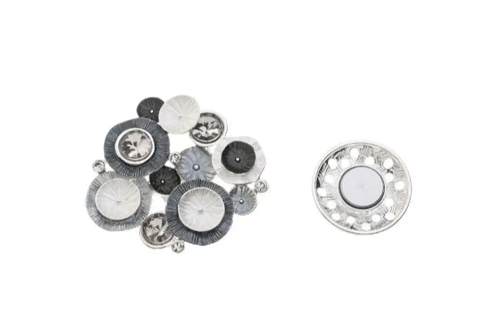 Abstract Circles magnetic brooches