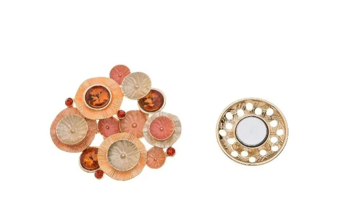 Abstract Circles magnetic brooches