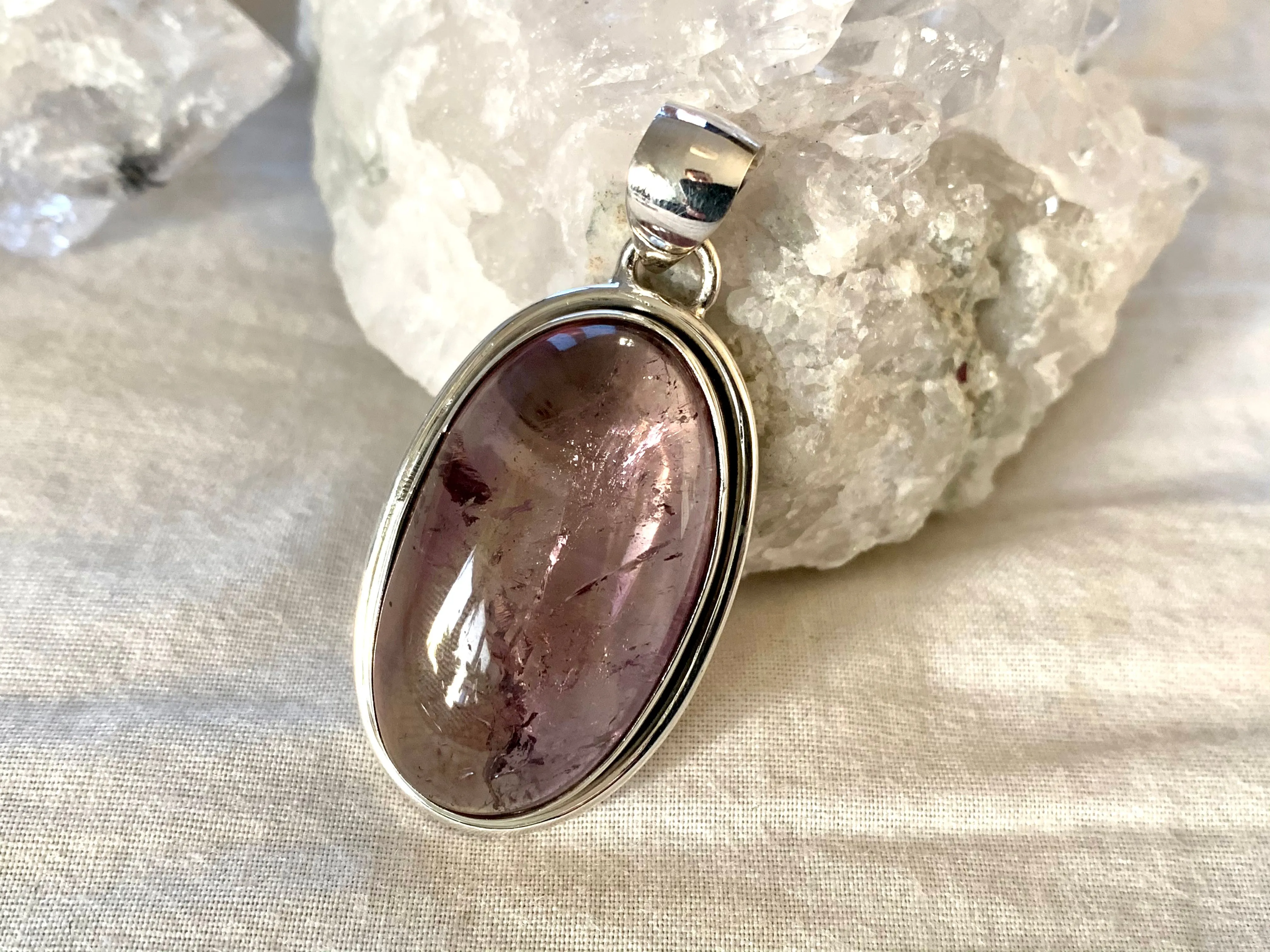 Ametrine Brea Pendant - Long Oval