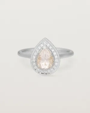 Aurie Halo Ring | Morganite & Diamonds