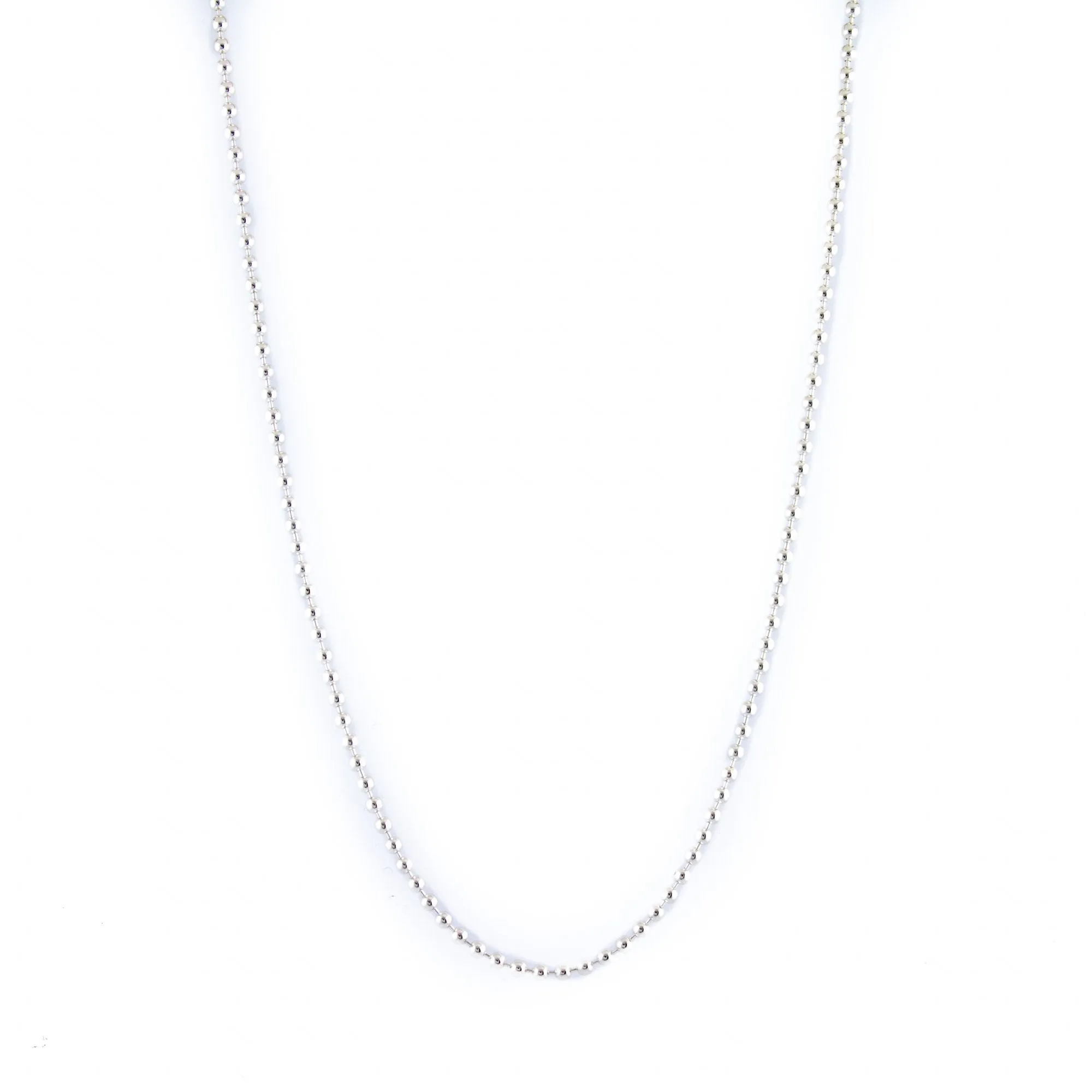 Beaded Sterling Silver Chain