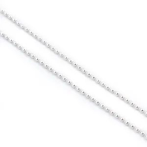 Beaded Sterling Silver Chain