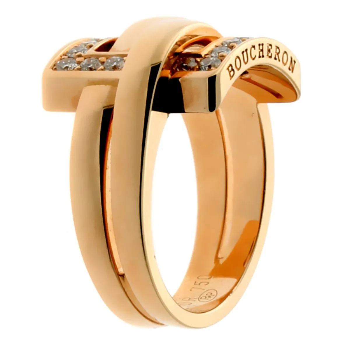 Boucheron Diamond Rose Gold Ring