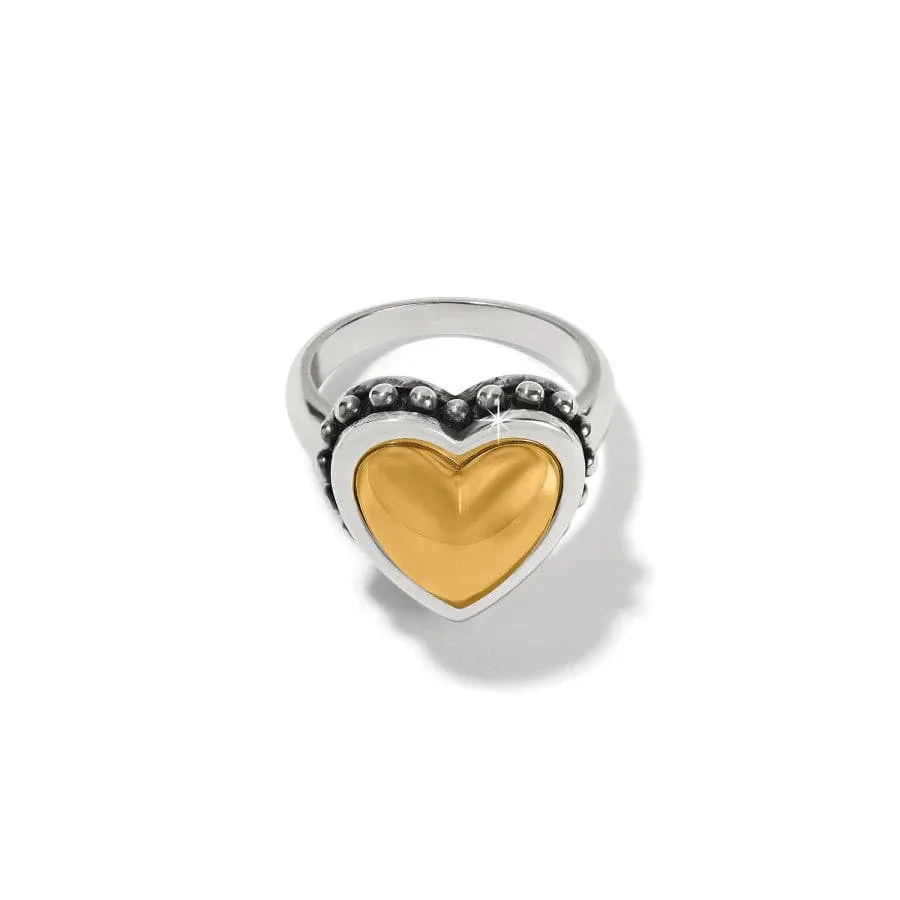 Brighton Pretty Tough Bold Heart Two Tone Ring