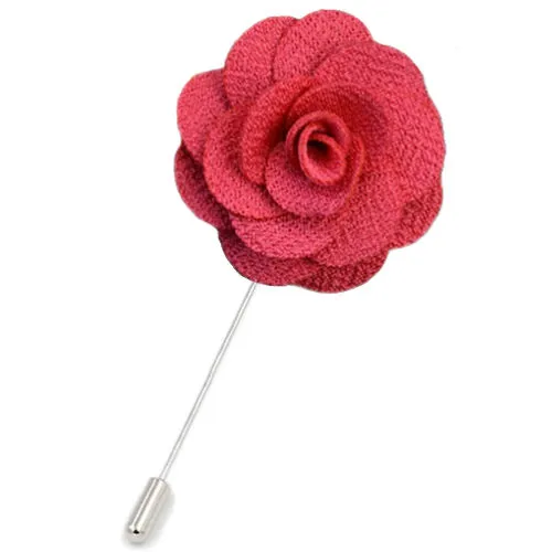 Brooch Flower Lapel Pin 18 Colors Women Men Fabric Rose Brooches Dress Accessories Wedding Party Formal Tuxedo Lapel Flower