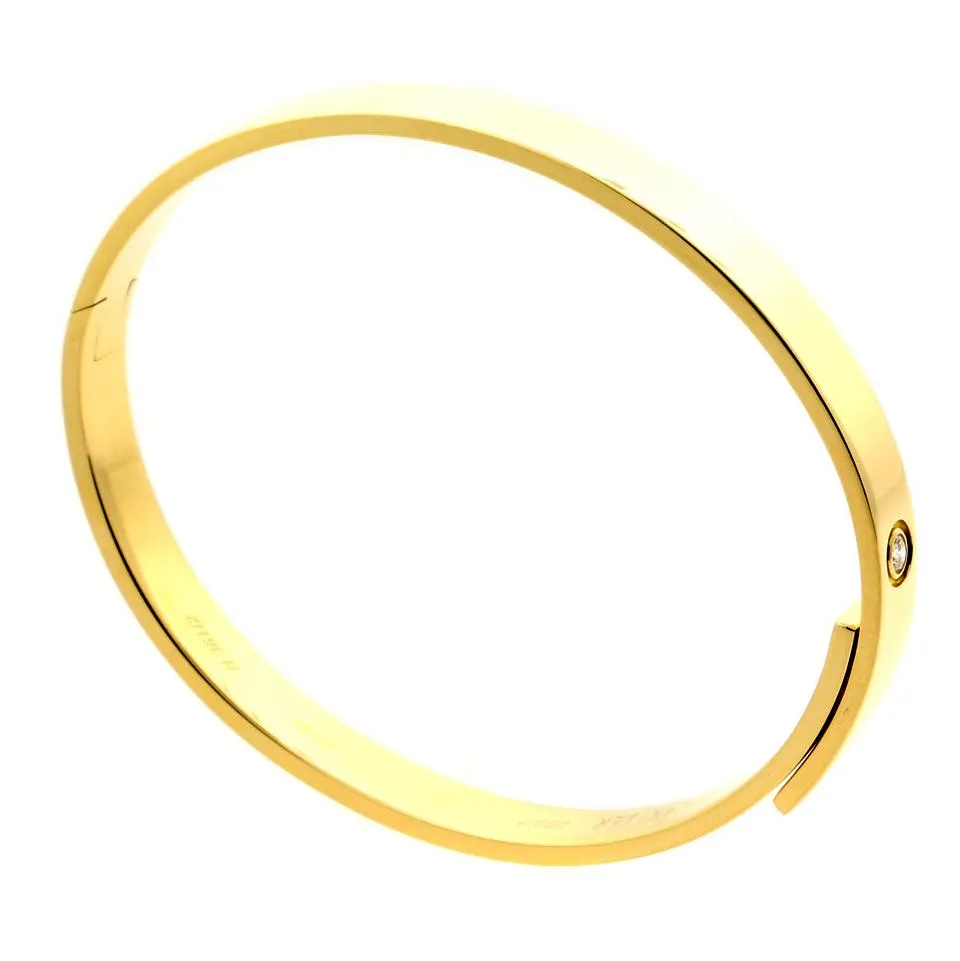 Cartier Anniversary Diamond Gold Bangle Bracelet