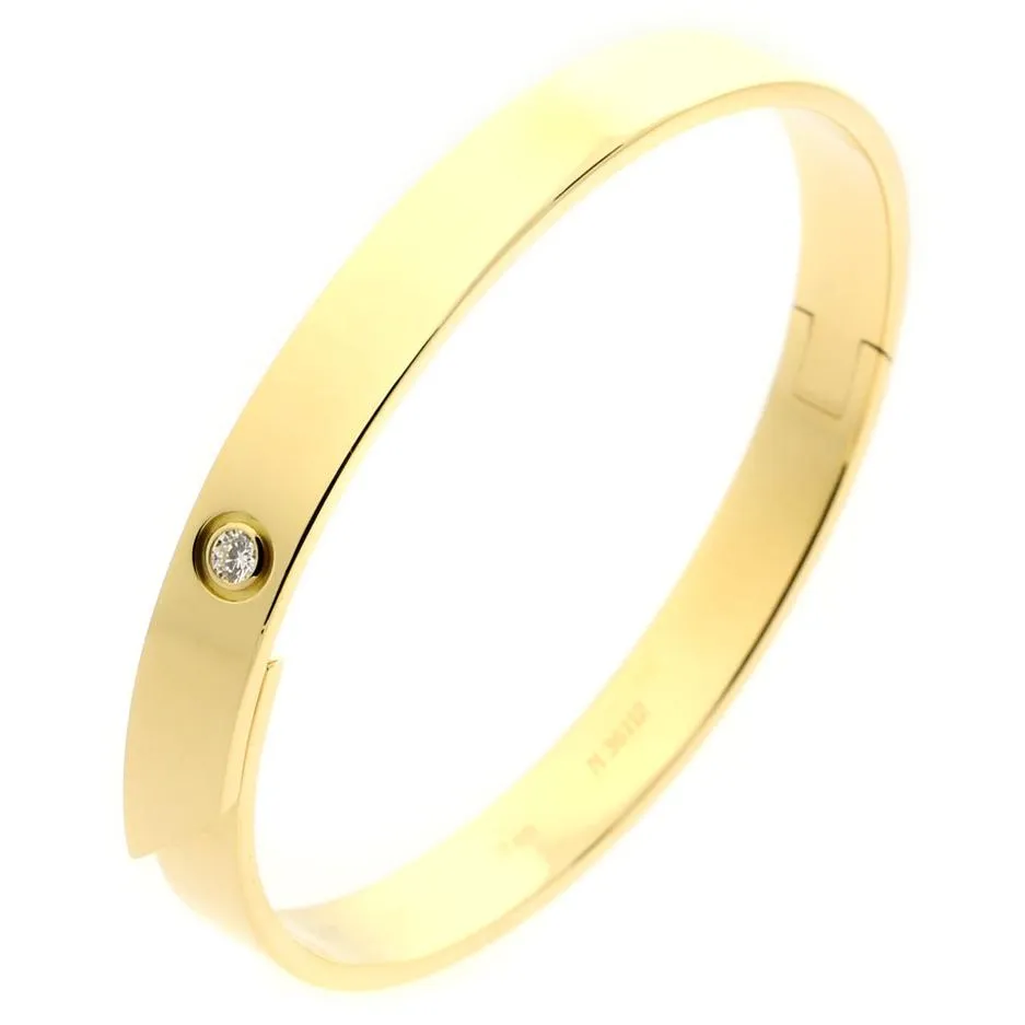 Cartier Anniversary Diamond Gold Bangle Bracelet