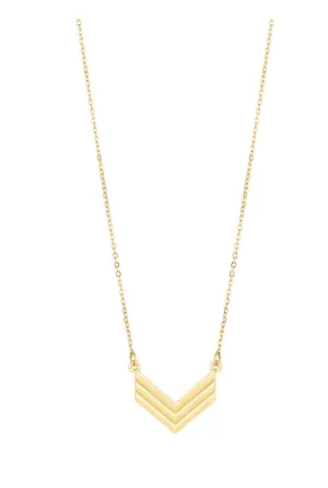 Chevron Metal Necklace