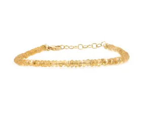 Citrine Birthstone Beaded Bracelet