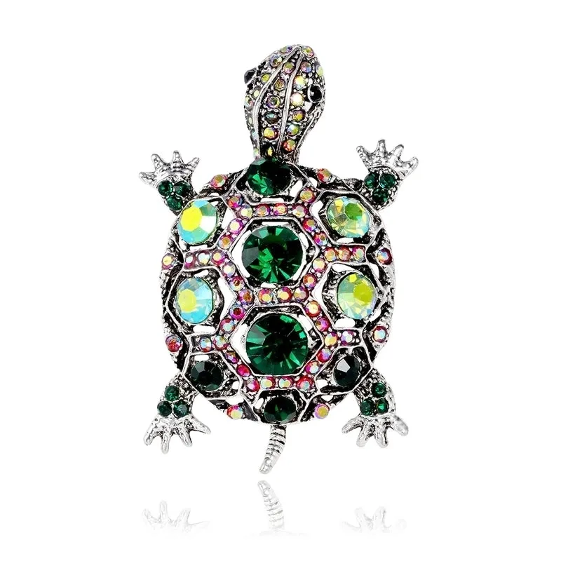 Classic Style Tortoise Alloy Inlay Rhinestones Women's Brooches