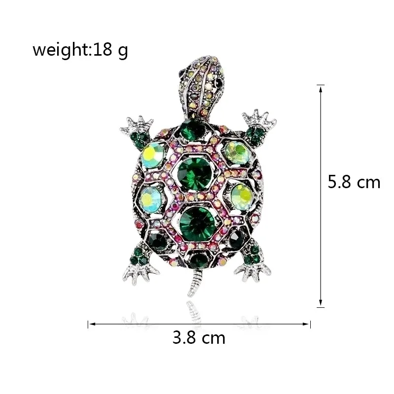 Classic Style Tortoise Alloy Inlay Rhinestones Women's Brooches