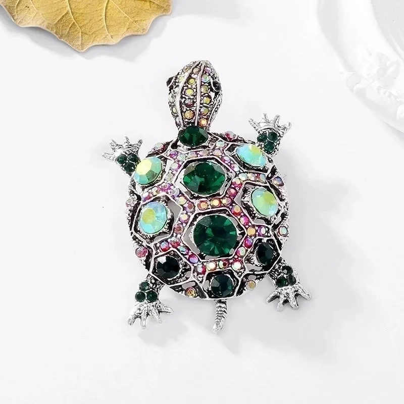 Classic Style Tortoise Alloy Inlay Rhinestones Women's Brooches