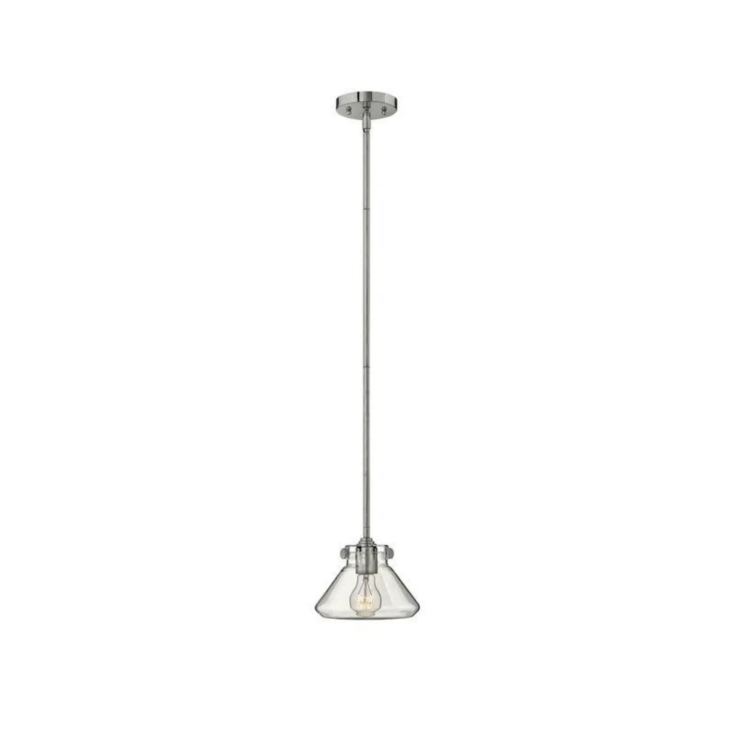 Congress Clear Glass Pendant Light E27 in Brushed Caramel and Chrome Elstead Lighting - ELS.HK-CONGRESS-P-A