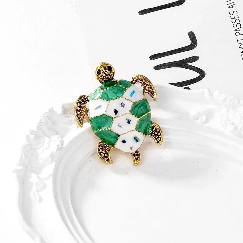 Cute Classic Style Tortoise Alloy Enamel Women's Brooches