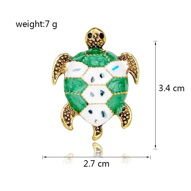 Cute Classic Style Tortoise Alloy Enamel Women's Brooches