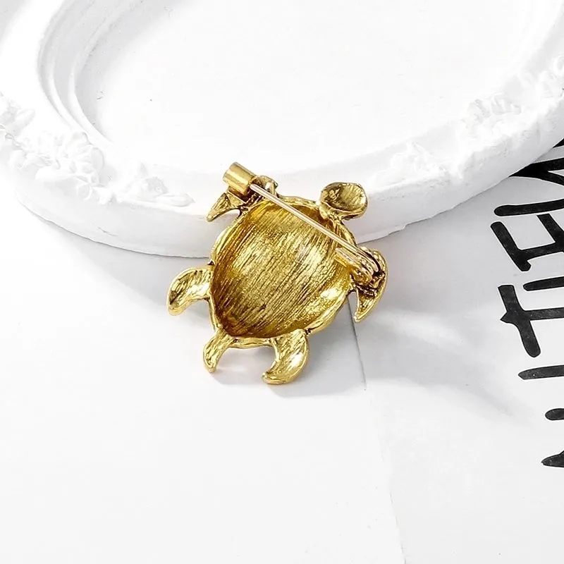 Cute Classic Style Tortoise Alloy Enamel Women's Brooches