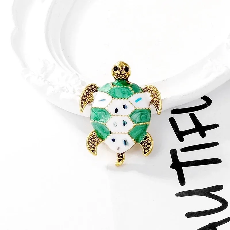 Cute Classic Style Tortoise Alloy Enamel Women's Brooches