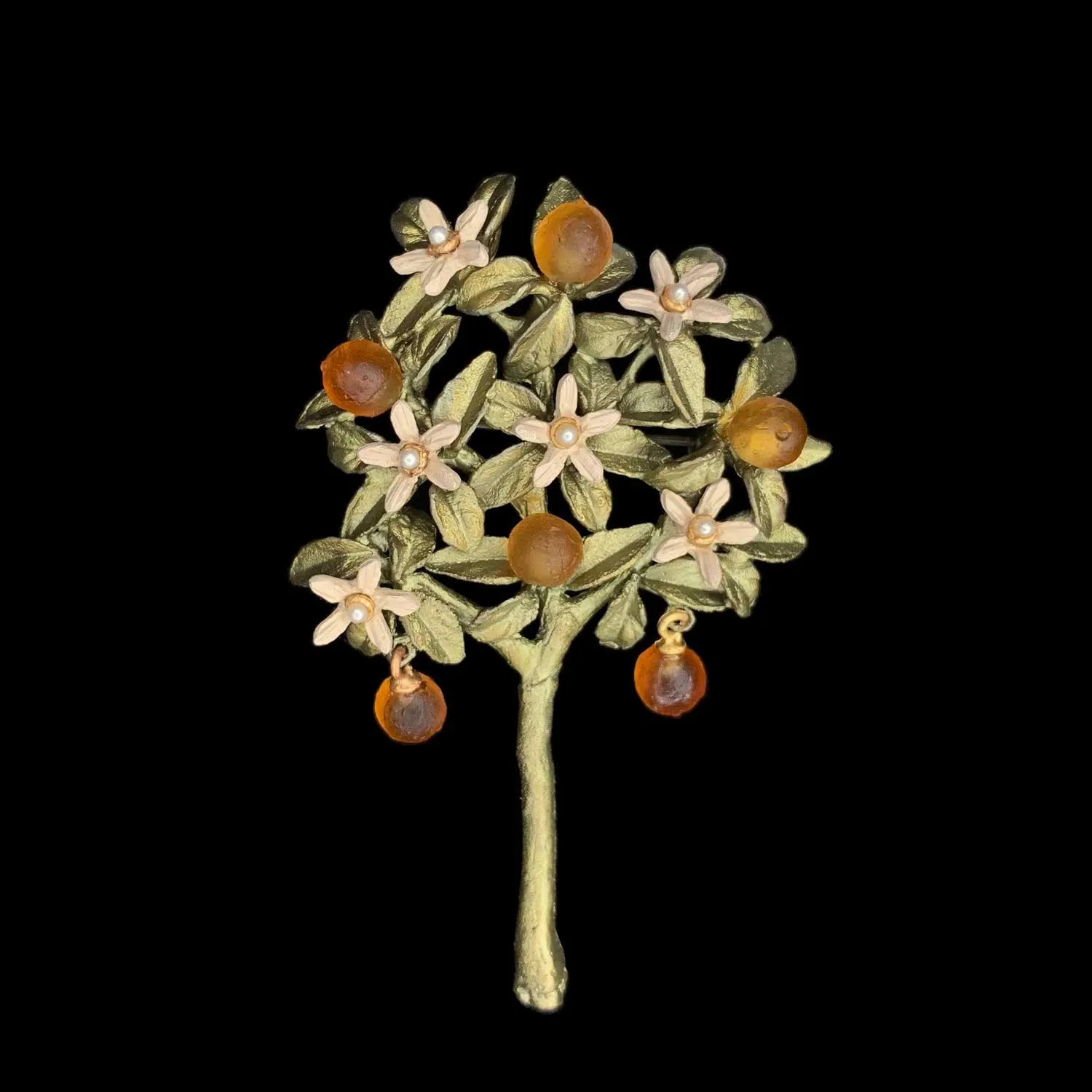 Dainty Orange Blossom Brooch