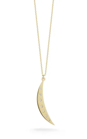 Diamond Crescent Moon Necklace