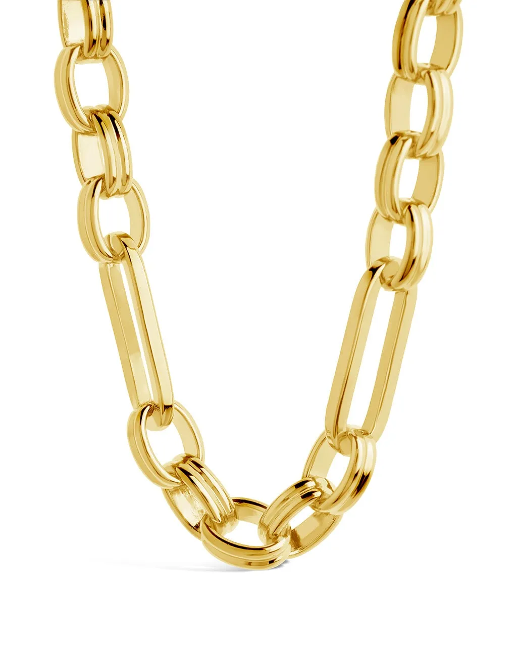 Double Link Oval Chain Necklace