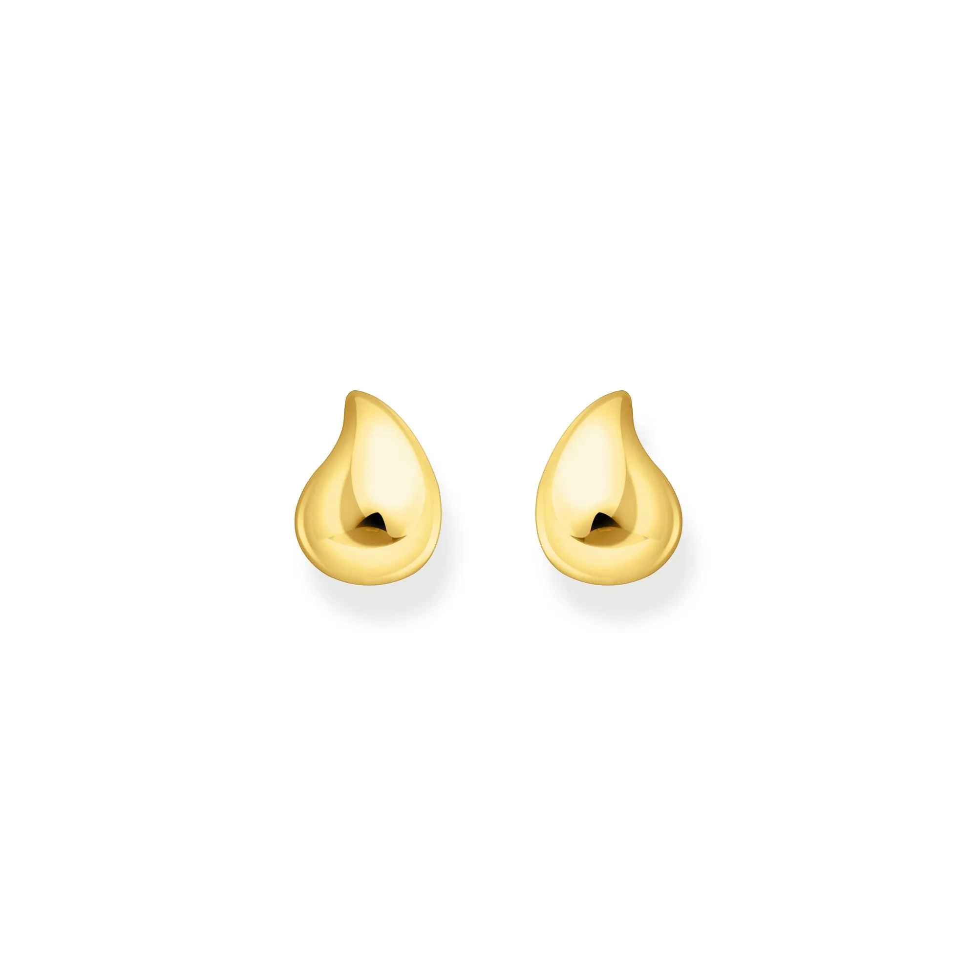 Ear studs in organic shape gold