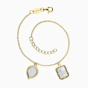 Engelsrufer Silver Gold Plated Pure Moon With Moonstone Bracelet