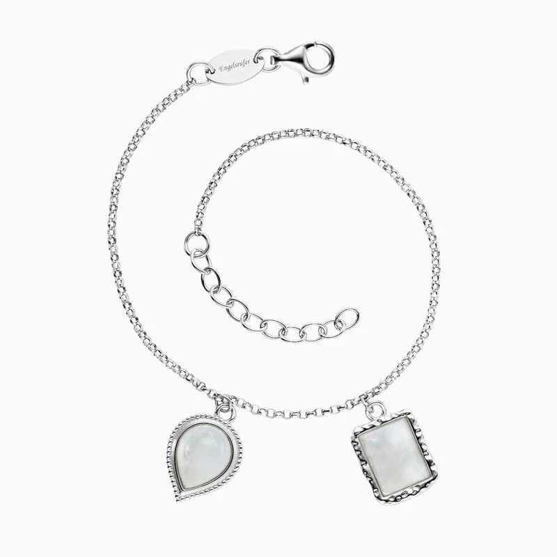 Engelsrufer Silver Pure Moon With Moonstone Bracelet