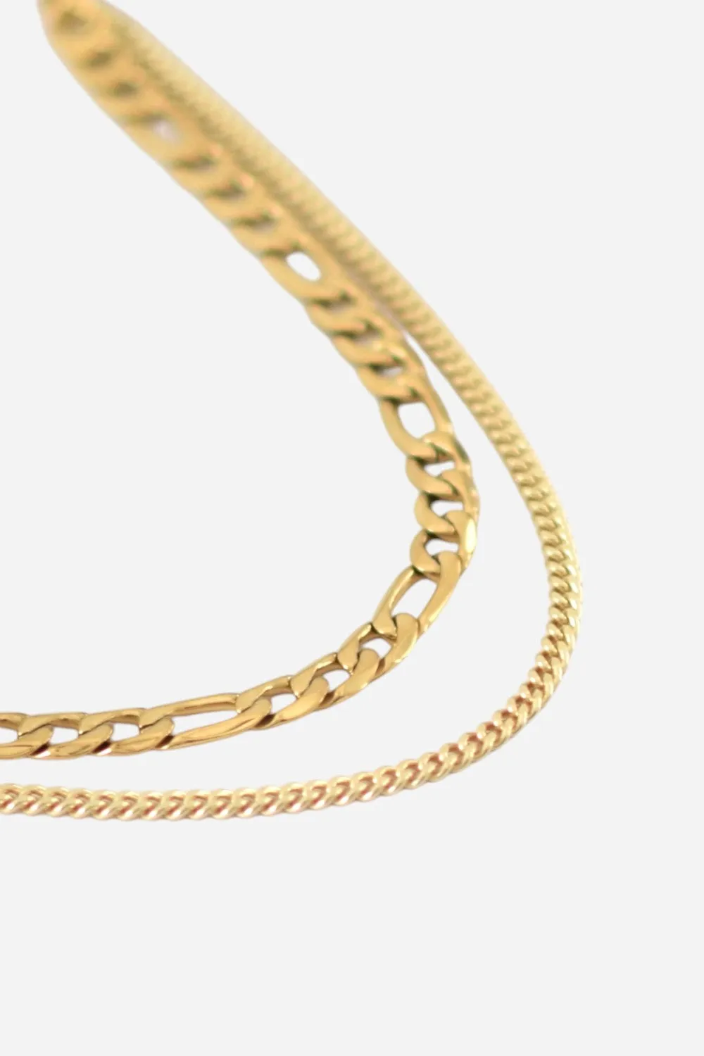 Farrah B Trailblazer 2 Layer Necklace Gold