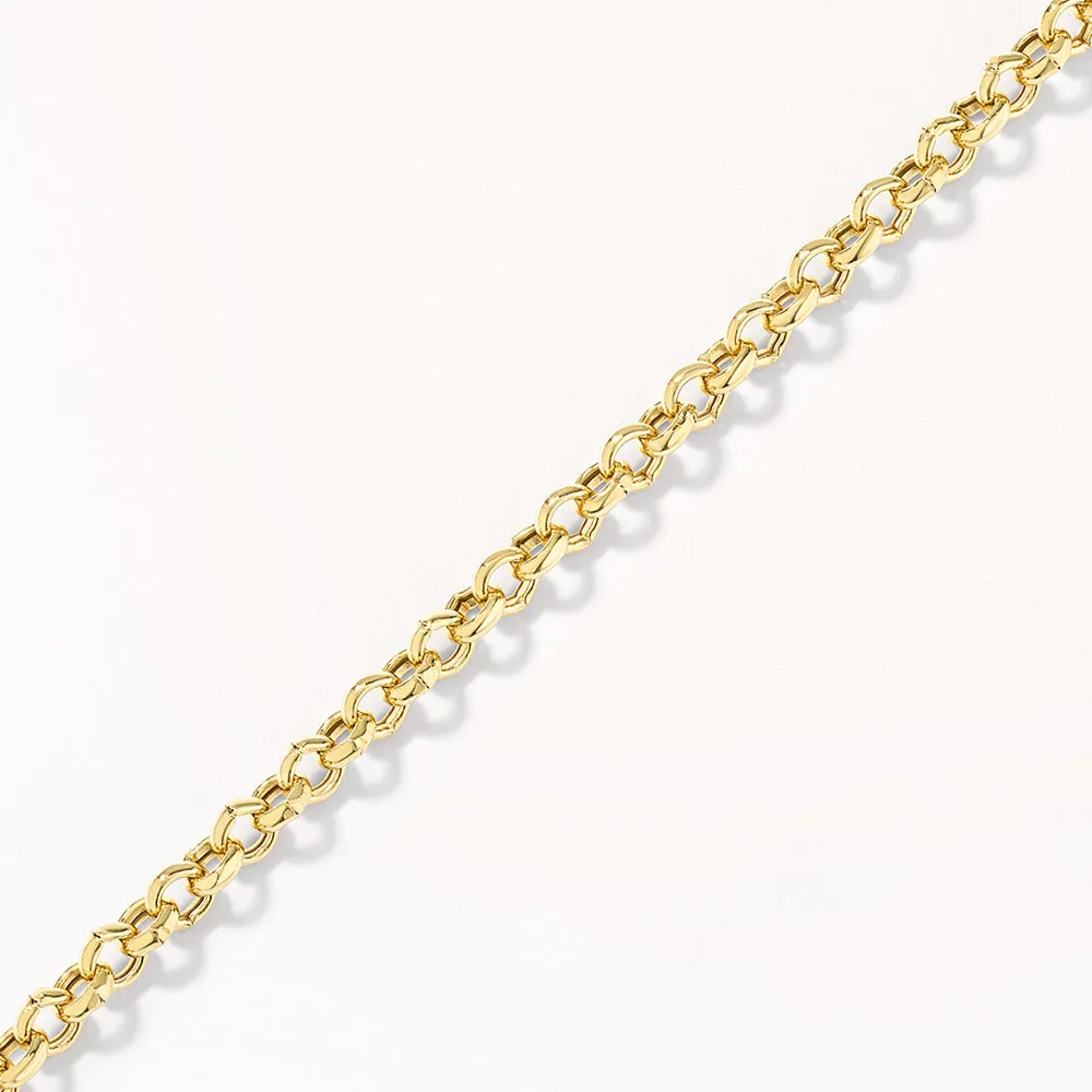 Fine Belcher Chain Necklace in Gold