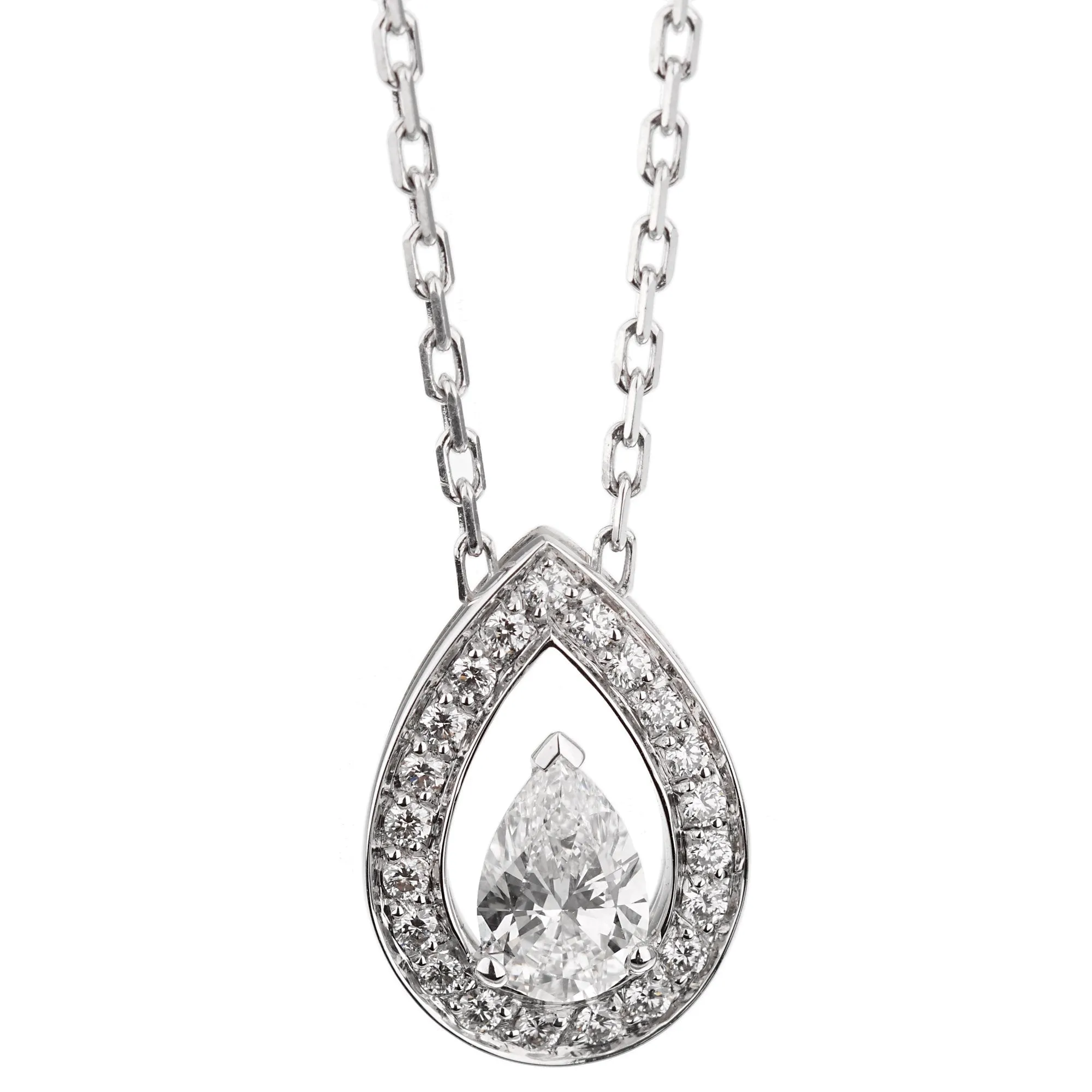 Fred of Paris .77ct Lovelight White Gold Diamond Necklace