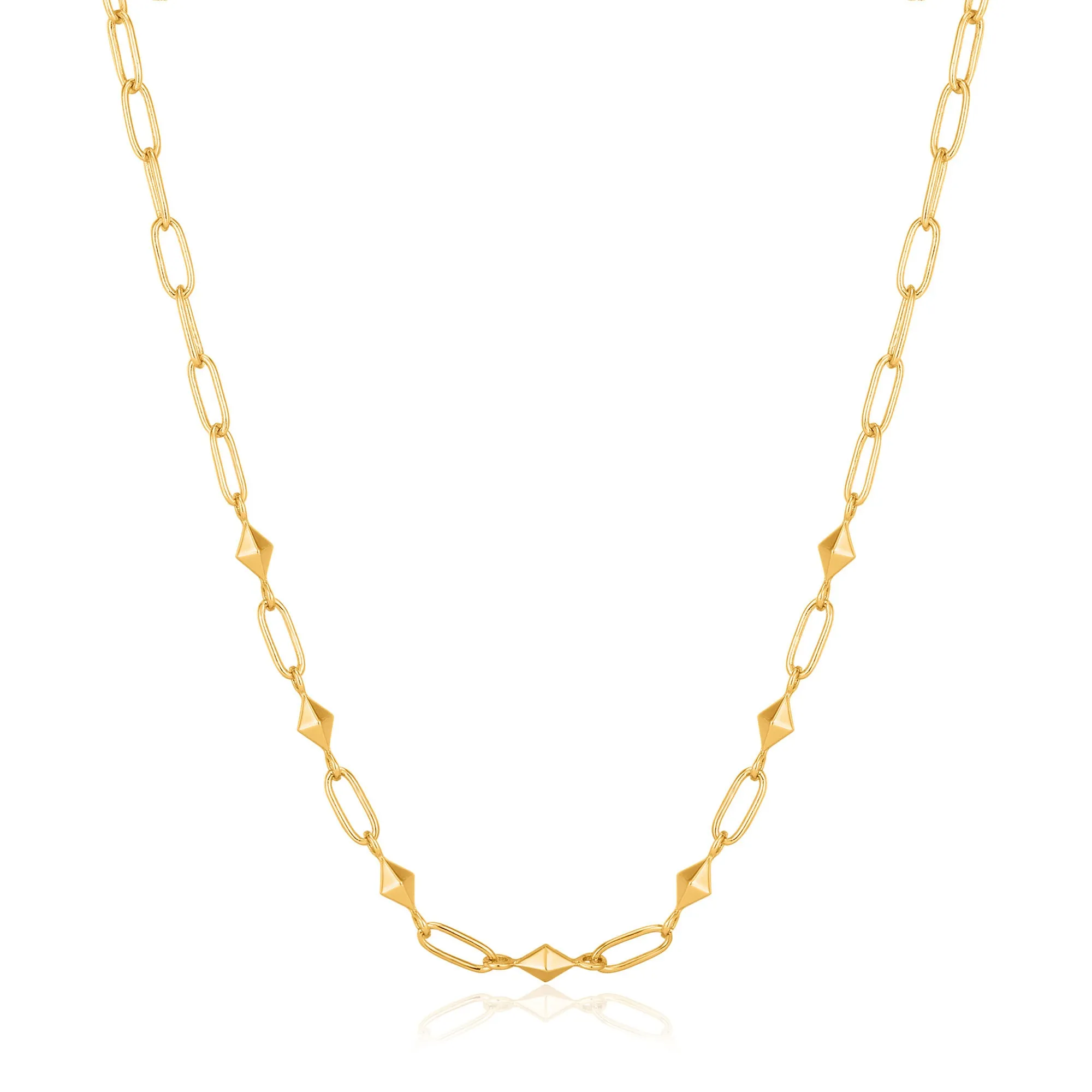 Gold Heavy Spike Necklace