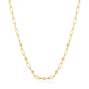 Gold Heavy Spike Necklace