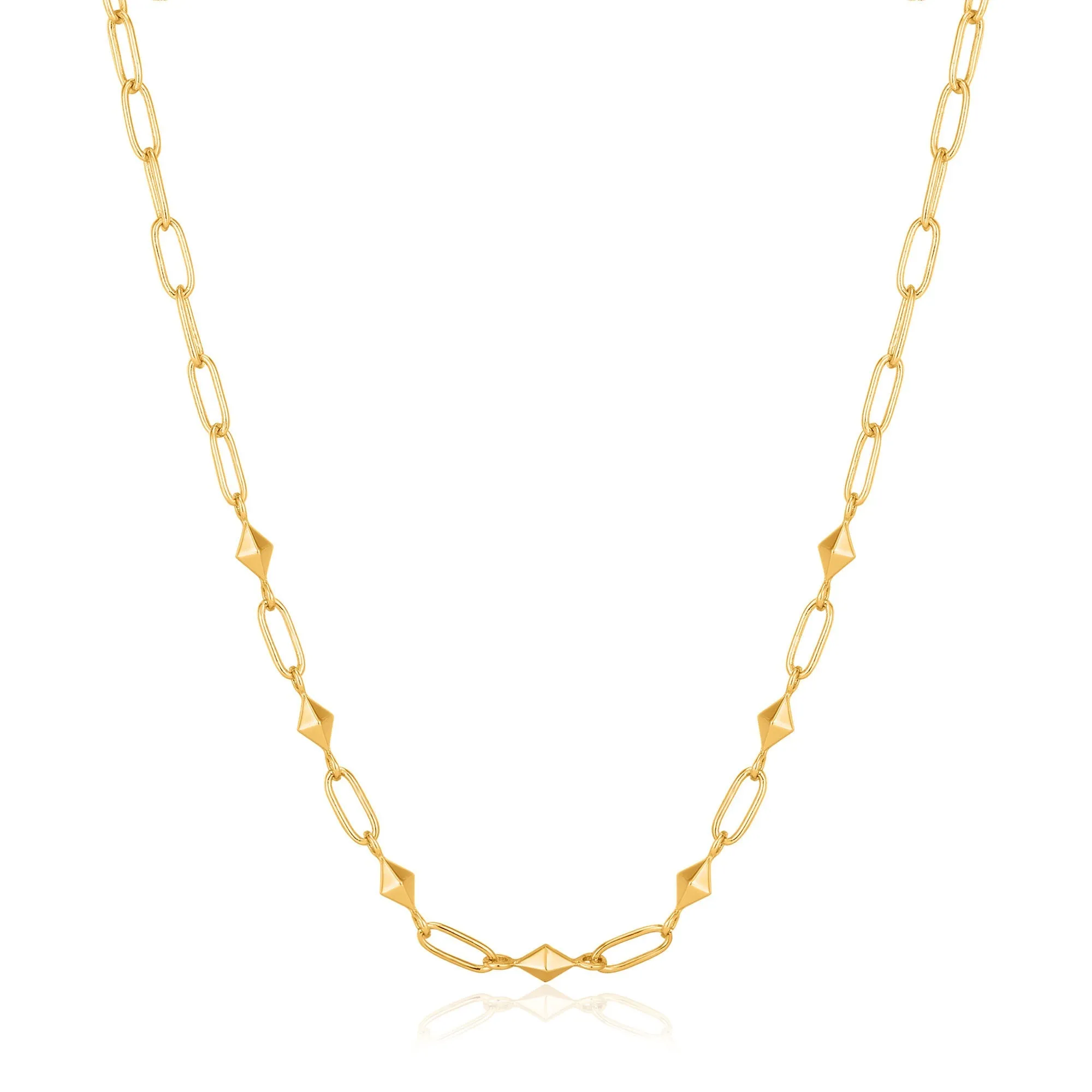 Gold Heavy Spike Necklace