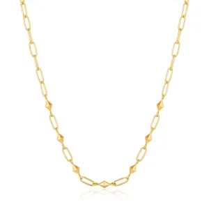 Gold Heavy Spike Necklace